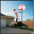 thumbnail image 3 of ZYPPP Mini Portable Basketball Hoop Stand for Kids Juniors 8 ft Adjustable Height Backboard Starter Basketball System w/Wheels Indoor Outdoor, 3 of 9