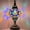 Multicolored Snowflake, variant on SILVERFEVER Handmade Mosaic Turkish Large Lamp for Table Desk Bedside with LED Bulb 13" H Vivid Firebird Tail