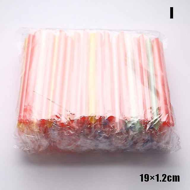 100pcs Plastic Straws Milkshake Wide Disposable Bubble Tea Drinking Straw Large