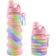 thumbnail image 1 of Botella de agua deportiva plegable de arcoíris para niños, estudiantes, botellas de agua plegables de silicona reutilizables sin BPA para viajes, Camping, senderismo Xemadio WMZY-495-2, 1 of 7