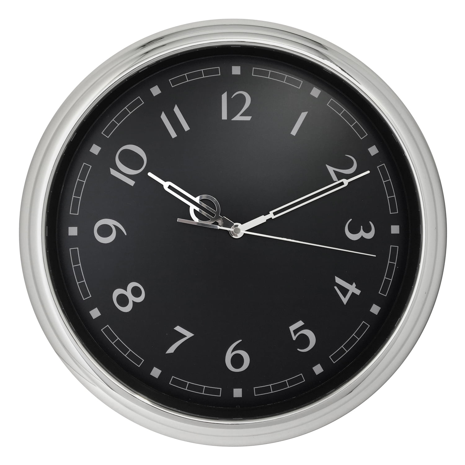 Westclox 16" Chrome Plated and Black Dial Wall Clock
