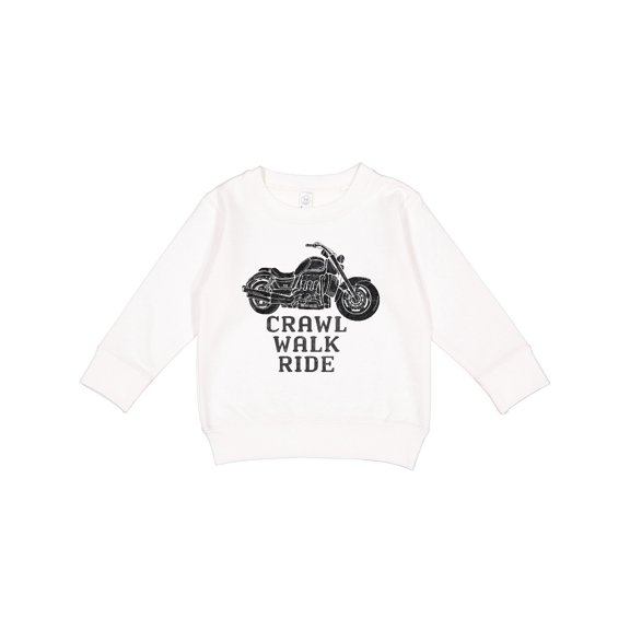 Inktastic Crawl Walk Ride Motorcycle Toddler Sweatshirt