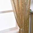 thumbnail image 3 of Efavormart 2 Panels Champagne Glitzy Sequin Room Darkening Window Treatment Panel Drapes With Rod Pockets 52"Wx64"L, 3 of 10