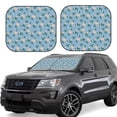 thumbnail image 2 of Uemuo Rose Flowers Printed 2 PCS Car Windshield Sun Shade, Auto Sun Heat and UV Rays Blocker, Foldable Automotive Front Window Sunshade Protector, 2 of 7