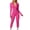 Rose Red, variant on Women's athletic Jumpsuit Workout Ribbed Long Sleeve Zipper Casual Jumpsuit Pants Long Skinny,Women Long Sleeve Ribbed Jumpsuit Zip up Front