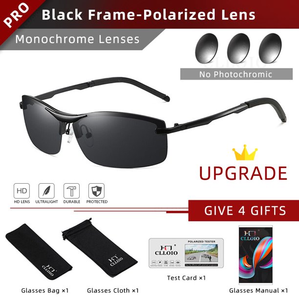 Gafas de sol fotocromáticas CLLOIO para hombre, gafas de camaleón para conducir, gafas polarizadas para hombre, visión diurna y nocturna, gafas de sol para conducir que cambian de Color, gafas de sol UV Tan Jianjun unisex