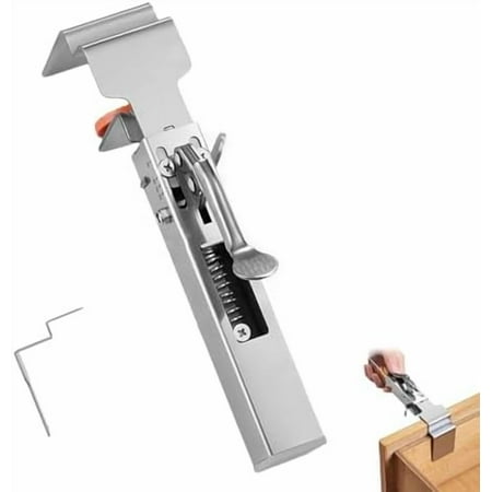 Adjustable Drawer Fixing Clamp Drawer Front Installation Clamps Universal Cabinet Hardware Jig Tool Stainless Steel Drawer Fixing Clips Drawer Face Clamp Woodworking Tools