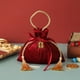 thumbnail image 2 of Bolsa De Regalo De Dulces Bolsa De Regalo Con Cordón De Franela Con Borlas Doradas Decoración De Doble Felicidad Para Bodas Navidad Fiesta De Cumpleaños Favor Rojo, 2 of 8