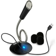 ZekPro USB Computer Podcast Microphone for Desktop & Laptop with Mute Button - Streaming/Gaming Plug and Play Recording, Mute Button Mic with LED Compatible with Zoom Skype Youtube Windows PC/MAC