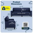 thumbnail image 2 of Serta Palisades 78" Track Arm Sofa with Removable Covers Navy Blue, 2 of 17