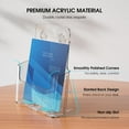 thumbnail image 7 of Ktrio Acrylic Brochure Holder 8.5 x 11 inches Plastic Acrylic Literature Holders Clear Flyer Holder Rack Card Holder, Magazine, Pamphlet, Booklet Display Stand Trifold Holder Desk or Wall Mount 2 Pack, 7 of 7