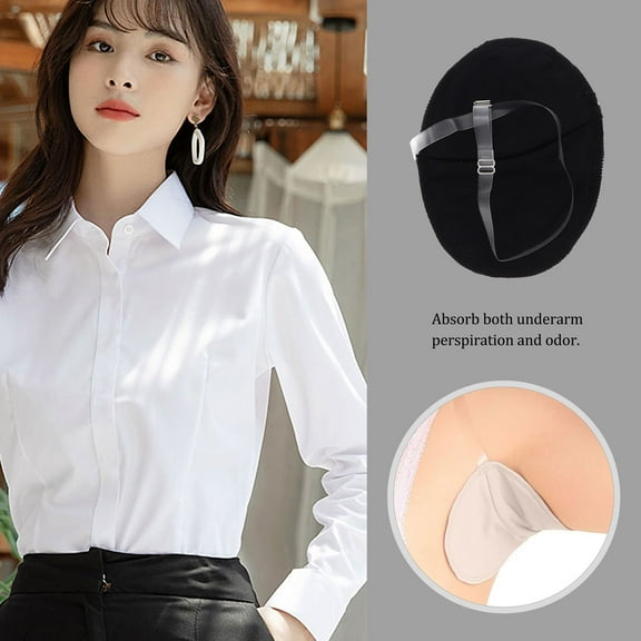 Niceauty Underarm Sweat Protectors Black Cotton 1 Pair Preventing Wetness Daily Wear