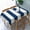 Navy Striped, variant on Rectangle Tablecloth Striped White and Yellow Oblong Table Cover Washable Table Cloths for Kitchen Dinning Party Tabletop Modern Decoration 60 x 84inch