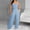 Blue, variant on Summer Jumpsuits For Women 2026 Formal Sleeveless Adjustable Spaghetti Strap Loose Wide Leg One Piece Jumpsuits Crew Neck Baggy Overalls Going Out Beach Summer Rompers For Women S