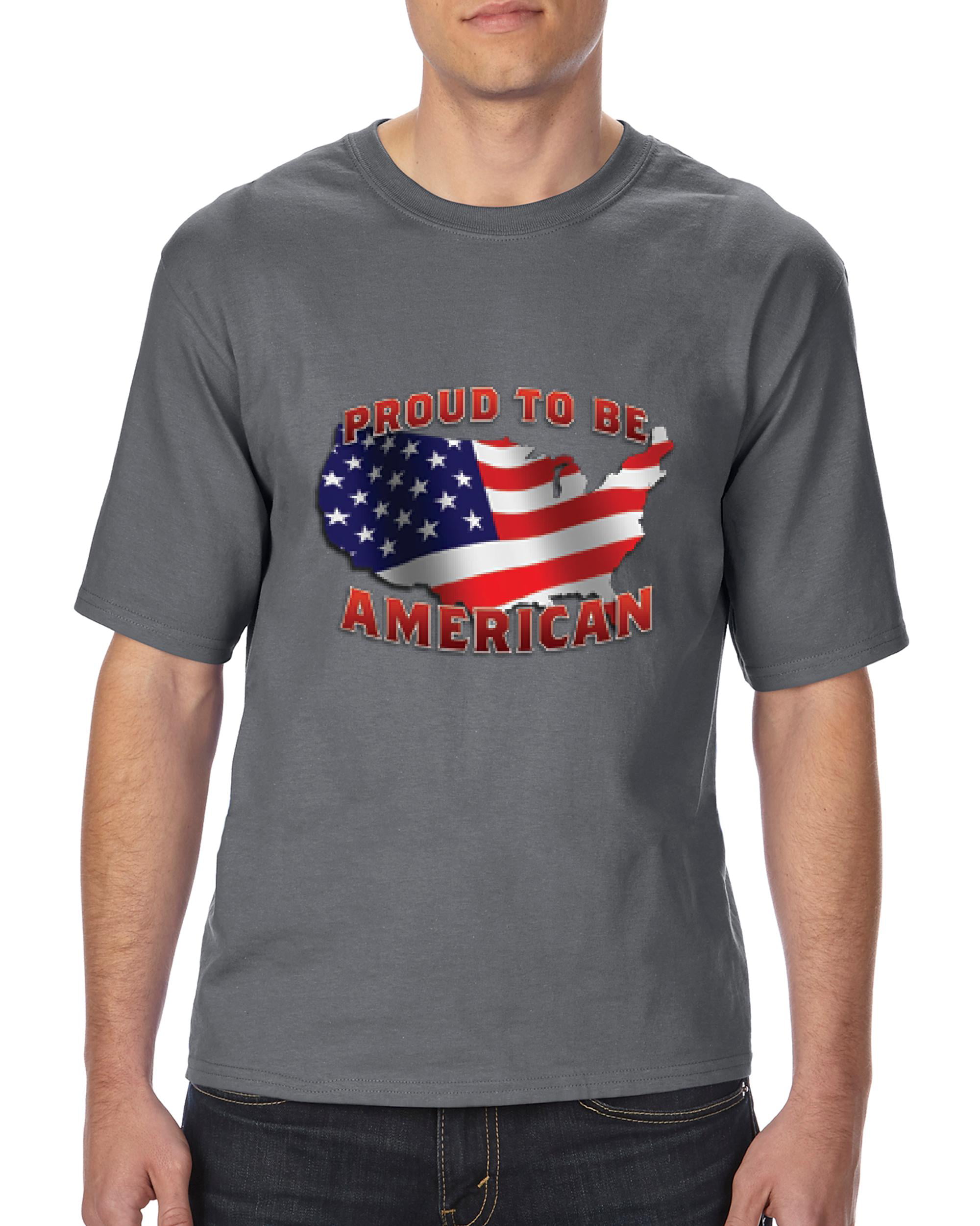 Artix - Mens and Big Mens American Proud To Be US Flag Patriotic T ...