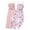 Y81-Pink, variant on PRfgtbd Girls Jumpsuits Solid Color Floral Print Button Down Sleeveless Jumpsuits Spaghetti Strap Romper Long Pants Two Piece Outfit Holiday
