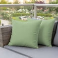 thumbnail image 2 of 2 Pack Outdoor Waterproof Throw Pillow Covers,Light Green Watercolor Decorative Square Pillow Case Patio Pillowcases for Chair Couch Sofa 16x16in, 2 of 9