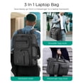 thumbnail image 2 of Bolsa para portátil BAGSMART 3 en 1, repelente al agua, 17.3 pulgadas, para hombre, negra, 2 of 6