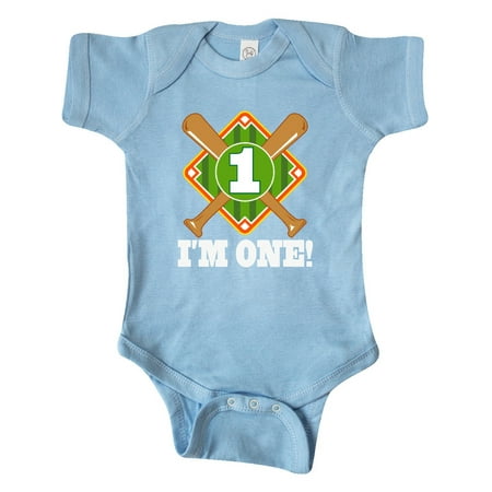

Inktastic 1st Birthday Baseball Party Boys Gift Baby Boy Bodysuit