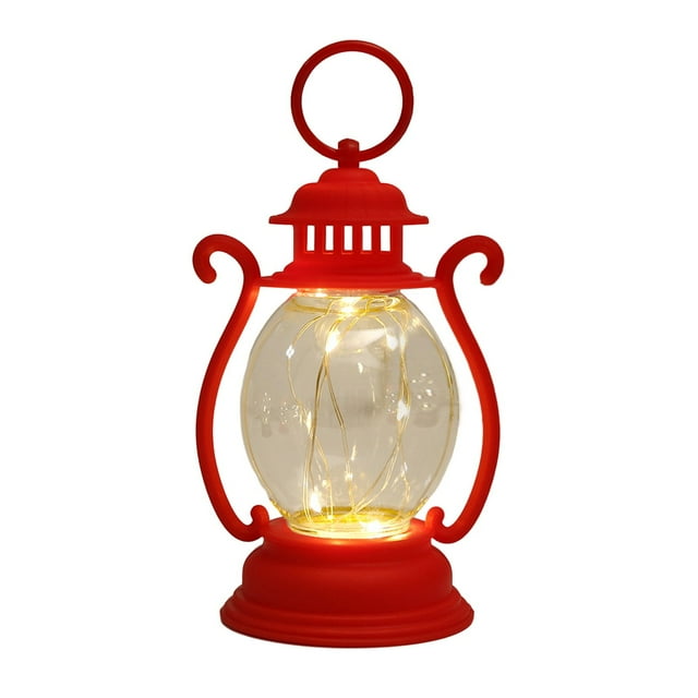 CSChome Handle Lantern Retro Style LED Hanging Lantern Soft-Powered Night Light Party Decoration
