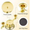 thumbnail image 5 of Unity Candle Holders for Weddings,3 Arm Gold Taper Pillar Unity Candlestick Holder for Formal Events Wedding Church,Wedding Day Accessories for Reception Ceremony Decorative,11''L x 4.3''W x 4''H, 5 of 8