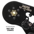 thumbnail image 3 of Klein Tools 34056 Pinza ponchadora hexagonal de férulas para cable de 10-22 AWG, 3 of 5