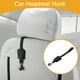 thumbnail image 2 of Gancho Universal para Reposacabezas de Asiento de Automóvil, 1 Pcs, Negro, 11.26"x1.97", 2 of 7