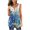 Blue, variant on asdoklhq Womens Summer Tops,Women's Summer Leisure Sleeveless Print Button Vest Tops