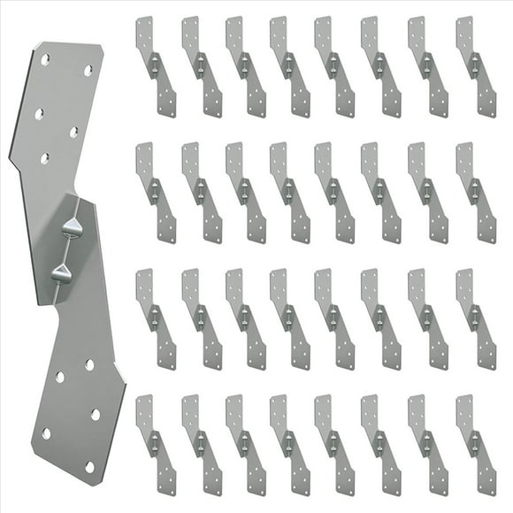 120Pcs Strong-Tie H2.5A, HOT-DIP Galvanized Steel Heavy Duty Hurricane Tie, Hurricane Straps Trusses/Rafters Ties,120 x rafter brackets,Silver