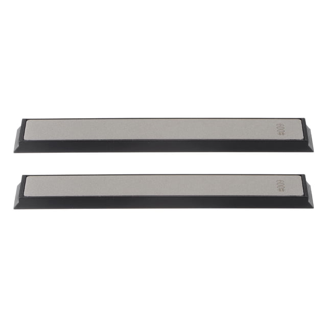 Juego de 2 piezas de piedra de afilar de diamante de 600 granos para tijeras y herramientas de cocina, tono plateado