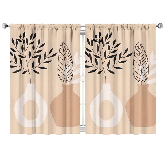 Modern Abstract Geometric Boho Curtains-blackout Curtains Bedroom Decor Living Room Darkening Grommet Window Drapes 2 Panels Set 41"x63"