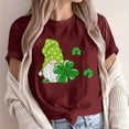 thumbnail image 4 of Puntoco Liquidación de camisetas cortas para mujer Camiseta de manga corta con cuello redondo y estampado informal a la moda para mujer, 4 of 5