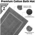 thumbnail image 6 of Bath Mat Floor Towel Set - Absorbent Cotton Hotel Spa Shower/Bathtub Mats [Not a Bathroom Rug] 22"x34" Pack of 2, 6 of 6