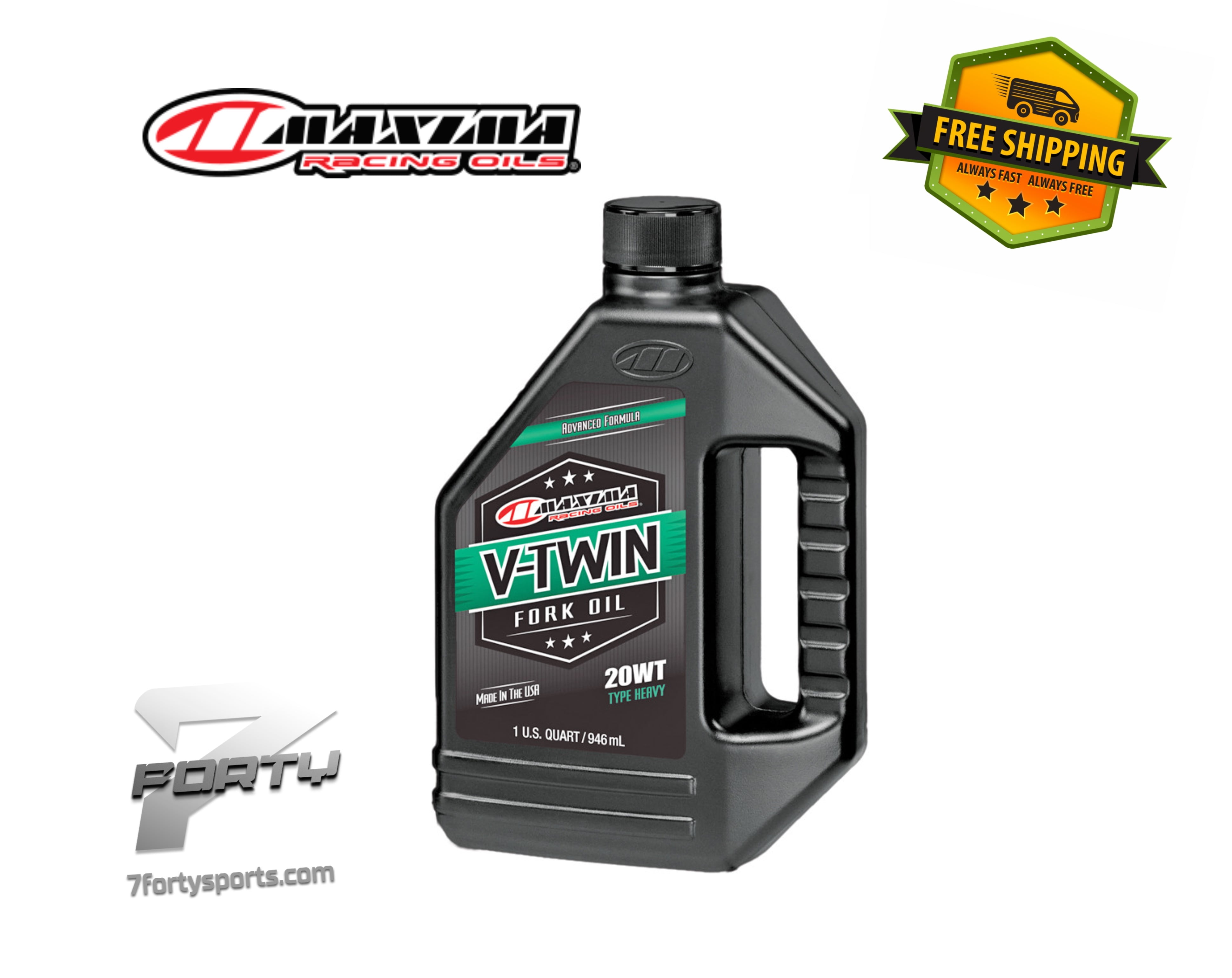 Maxima V-Twin Harley Davidson Motorcycle Fork Oil 20WT 1 Quart