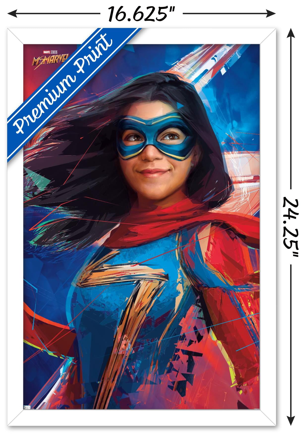 Marvel Ms. Marvel - Graffiti Wall Poster, 14.725" x 22.375" Framed