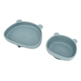 thumbnail image 3 of Platos de succión para bebés con forma de panda, tazón de silicona con succión potente para niños, para cocina, refrigerador, tazón y plato gris y azul, 3 of 14