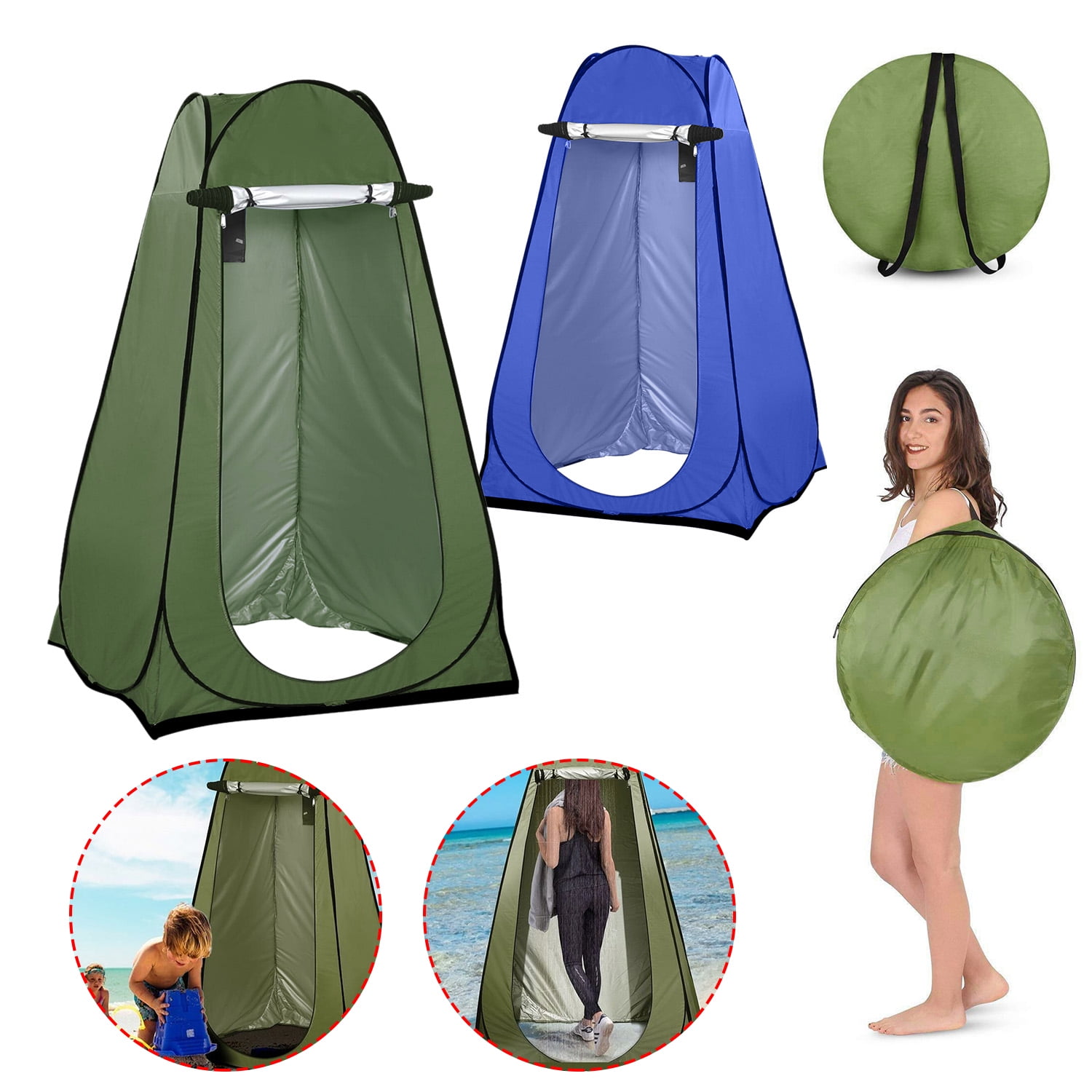 Geroosterd matchmaker Fascinerend Pop Up Privacy Tents with Carry Bag for Camping, Foldable Shower Tent  Instant Portable Outdoor Sun Shelter Camp Toilet for Beach, Blue -  Walmart.com