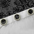 thumbnail image 4 of Manfei Black Damask Print Blackout Curtains Set of 2 (52x84 Each), Gothic Romantic Rose Window Curtains, Bohemian Mandala Western Curtains and Drapes, Curtains Blackout Bedroom Decor, 4 of 6