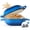 Blue, variant on 2-In-1 Enameled Cast Iron Oval Dutch Oven, Non-Stick Enamel Coating Cookware with Dual Handles And Oven Mitt, Heavy Duty Pot for Bread Baking, Braising, Stewing, Cooking, Local Warehouse