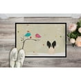thumbnail image 2 of Christmas Presents between Friends Papillon Black White Door Mat, 2 of 2