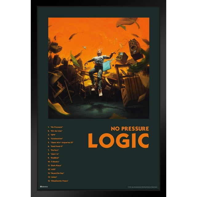 Logic Merch No Pressure Album Cover Art Track List Rap Posters Logic ...