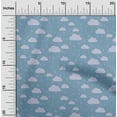 thumbnail image 1 of oneOone Organic Cotton Voile Fabric Raindrop & Clouds Nature Print Fabric by Yard 42 Inch Wide, 1 of 1