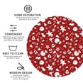 thumbnail image 4 of Pofeuu Red Christmas Cheer. Print Leather Coasters Set of 6, Round Cups Mugs Mat Pad for Home Kitchen Heat Resistant Drink Coasters,Round Shape, 4 of 7
