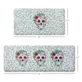 thumbnail image 6 of FIESTA Skull & Vine Floral Sugar Skull Anti-Fatigue Comfort Kitchen Runner Mat, Non-Slip Floor Mat, Padded Standing Desk Mat, White/Red/Black, 20"x55", 6 of 6
