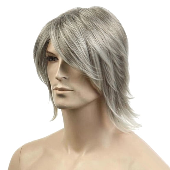 WXLCISI Rocker Men Fashion Short Hair Wig For Carnivals Party Festival