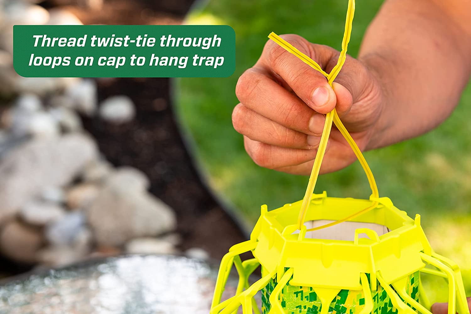 Outdoor Hanging Wasp & Carpenter Bee Traps for Wasps, Mud Daubers, Carpenter Bees – 2 Pack