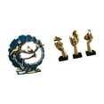 thumbnail image 6 of 3 Pieces Figurine Craft Knick Knack Resin Material Abstract Design Tabletop Decorations for Living Room Office, 6 of 8