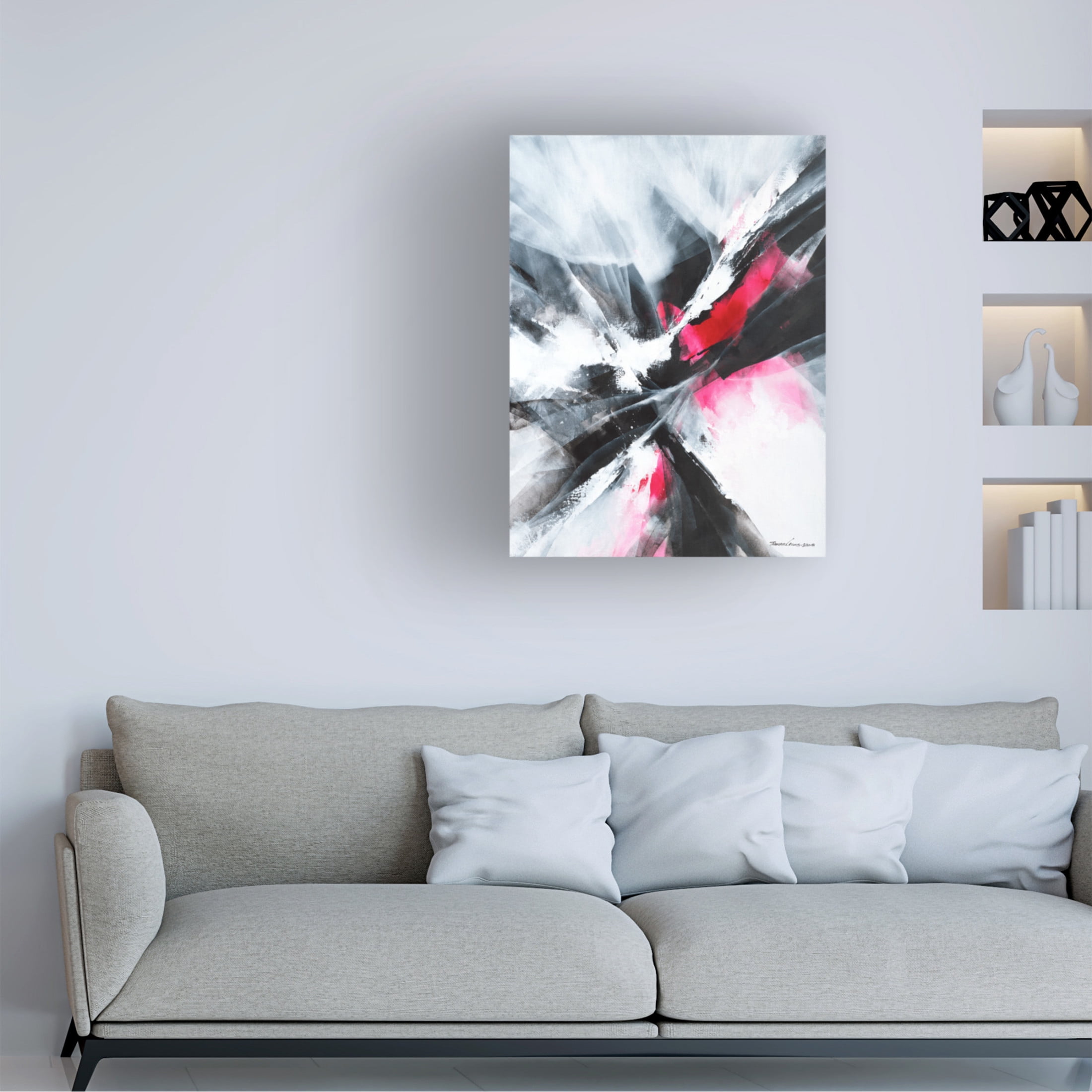 Canvas Wall Art - Thomas Leung 'Red Motion' Wall Art for Living Room, Bedroom, or Office Décor by Trademark Fine Art - 24 x 32 Inches