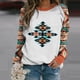 thumbnail image 2 of Camiseta de manga larga con cuello redondo para mujer a la moda, blusa suelta con estampado de verano Fridja  ghj987+4246, 2 of 5