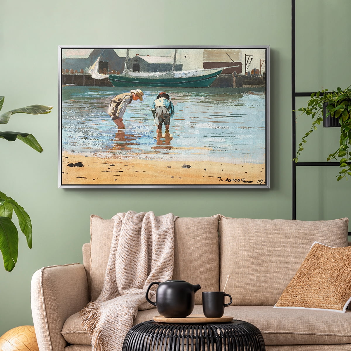 Vintage Landscape-CVII By Wexford Home Framed in Silver Wood Gallery Wrapped Canvas 27 in. x 41 in.